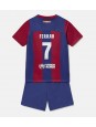 Barcelona Ferran Torres #7 Kotipaita Lasten 2023-24 Lyhythihainen (+ shortsit)